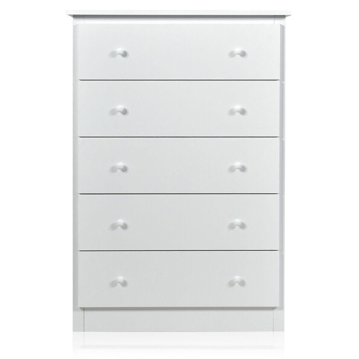 Functional Storage Organized Dresser with 5 Drawer-WhiteÂ