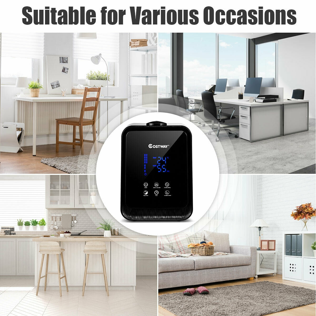 4.5L Ultrasonic Cool Warm Humidifier with Remote ControlÂ