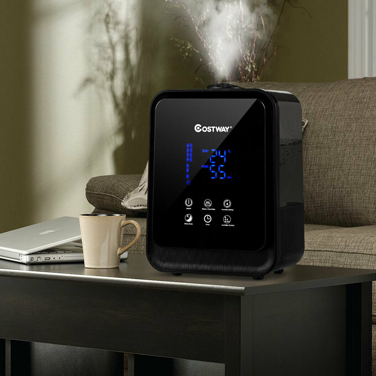 4.5L Ultrasonic Cool Warm Humidifier with Remote ControlÂ