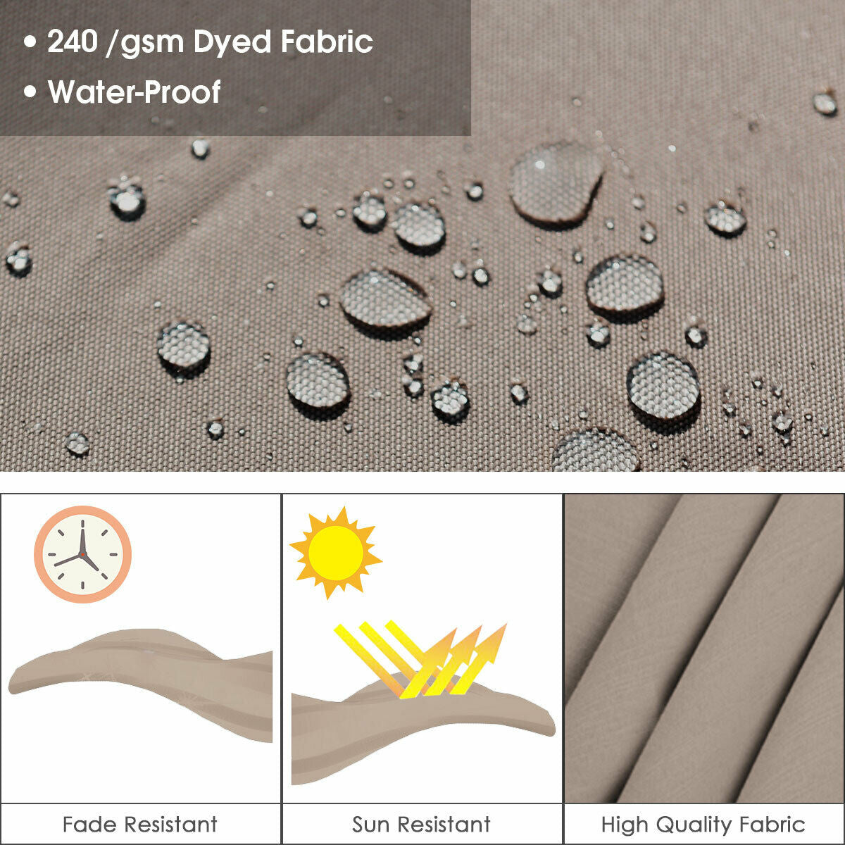 11 Feet Patio Offset Cantilever Umbrella 360° Rotation Aluminum Tilt-TanÂ