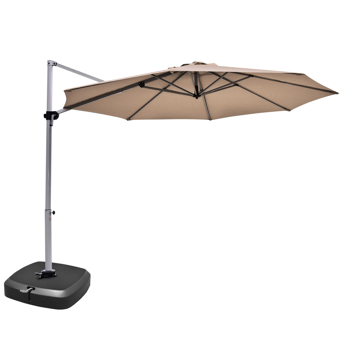 11 Feet Patio Offset Cantilever Umbrella 360° Rotation Aluminum Tilt-TanÂ