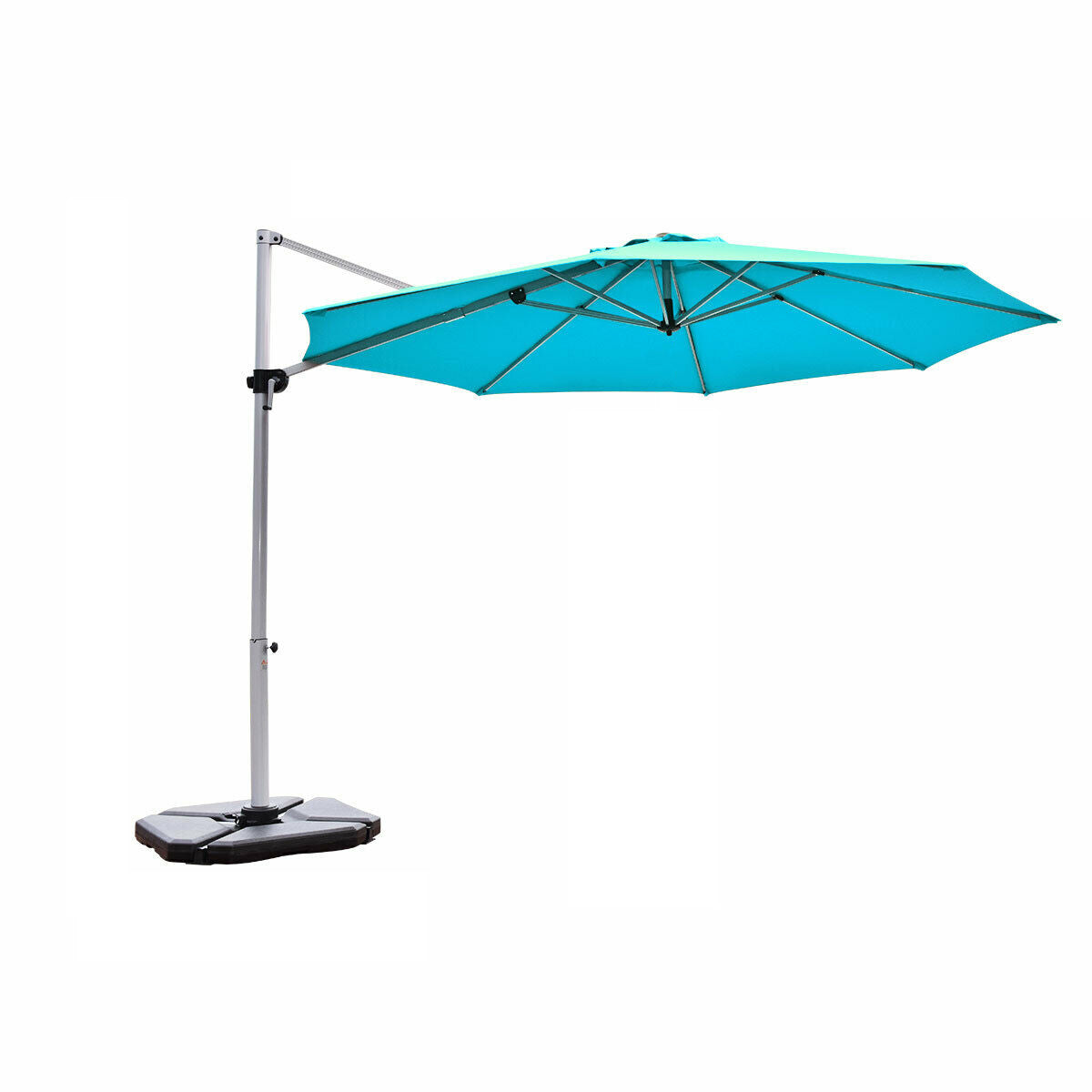 11 Feet Patio Offset Cantilever Umbrella 360° Rotation Aluminum Tilt-BlueÂ