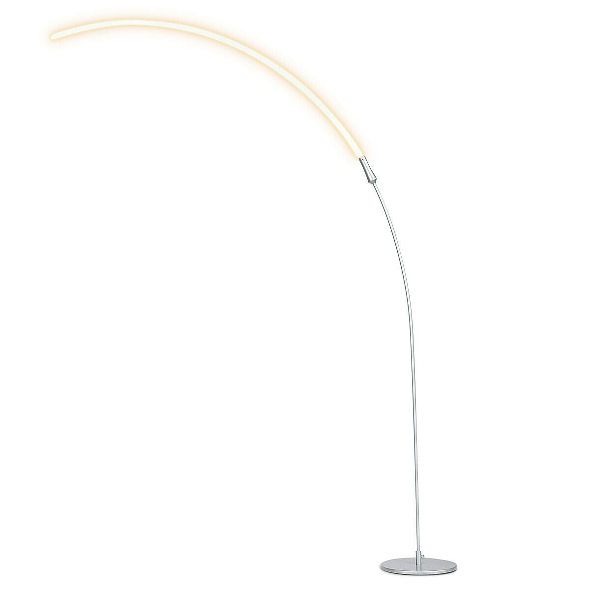 LED Arc Floor Lamp with 3 Brightness Levels-Silver-SilverÂ