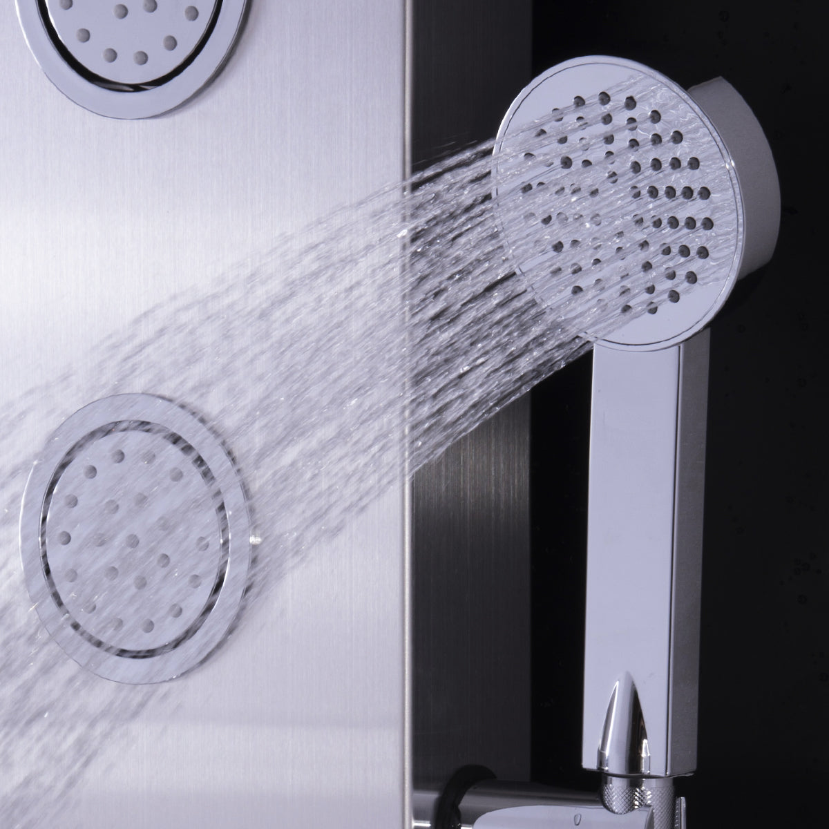 47 Inch Stainless Shower Panel with Massage Jets Hand Shower Â