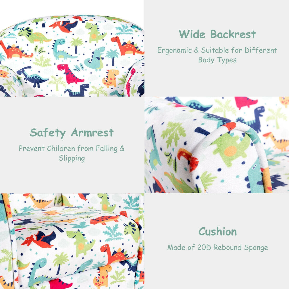 Household Toddler Furnishings Children Armrest Cute Lovely Single SofaÂ