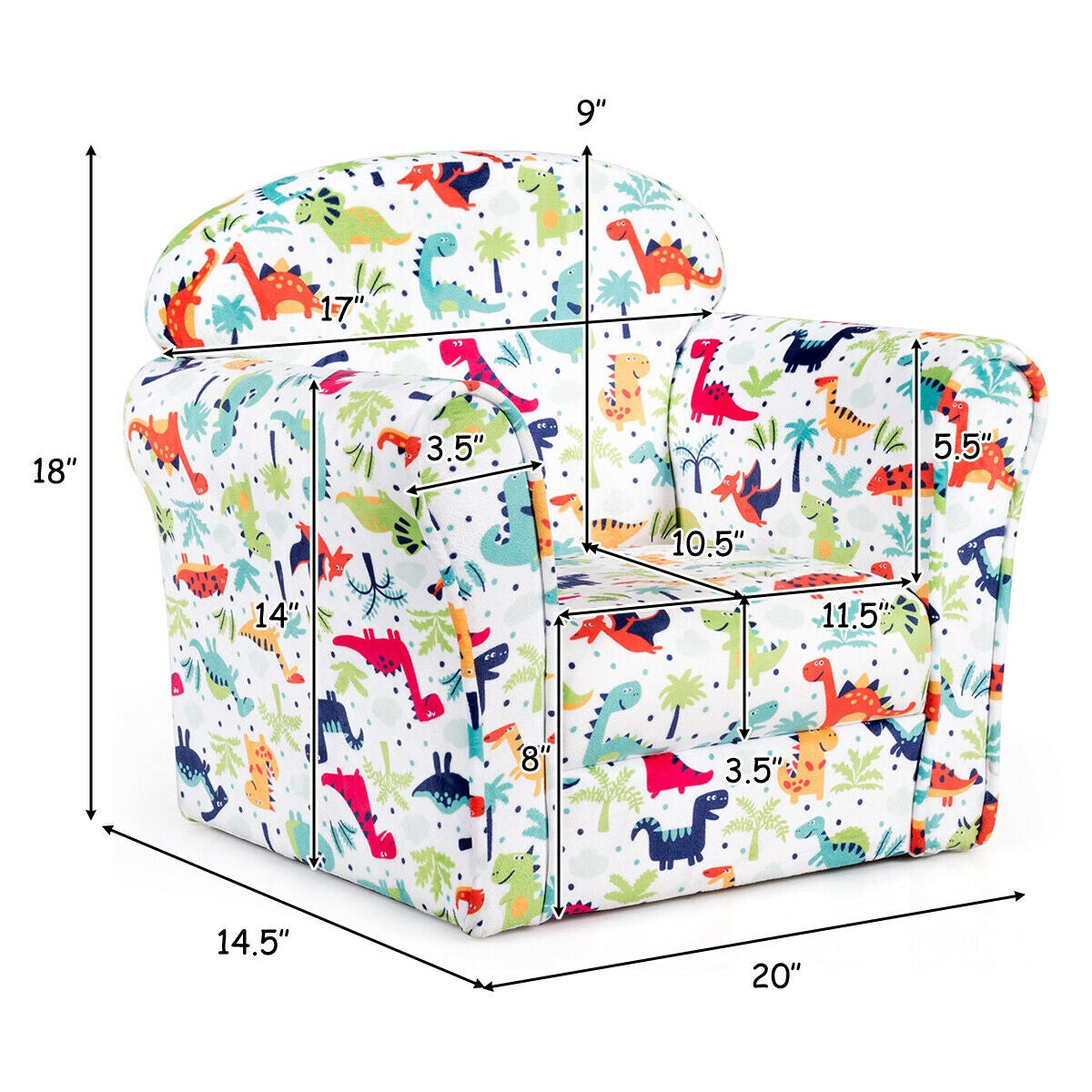 Household Toddler Furnishings Children Armrest Cute Lovely Single SofaÂ