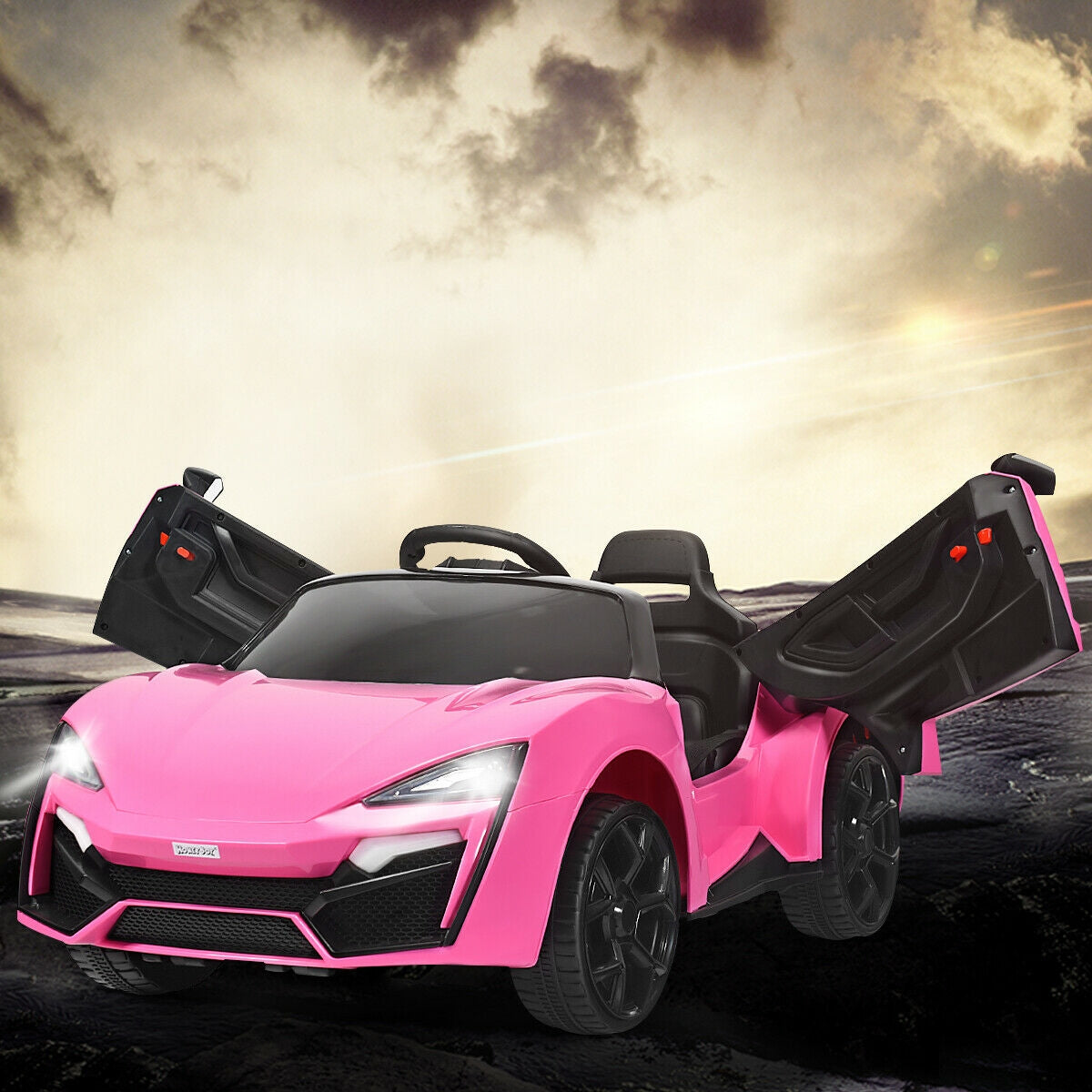 12V 2.4G RC Electric Vehicle with Lights-PinkÂ