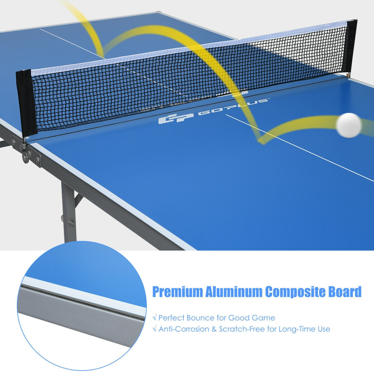 6’x3’ Portable Tennis Ping Pong Folding Table Indoor/OutdoorÂ