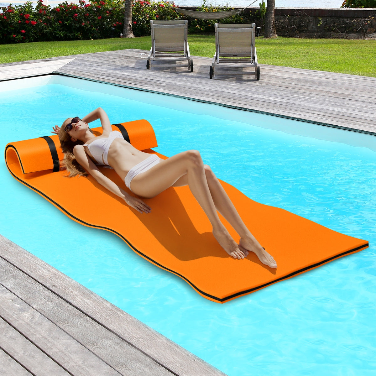 3-Layer Relaxing Tear-proof Water Mat-OrangeÂ