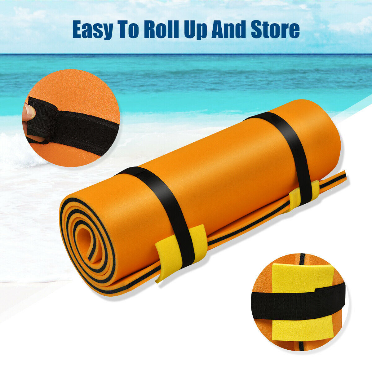 3-Layer Relaxing Tear-proof Water Mat-OrangeÂ