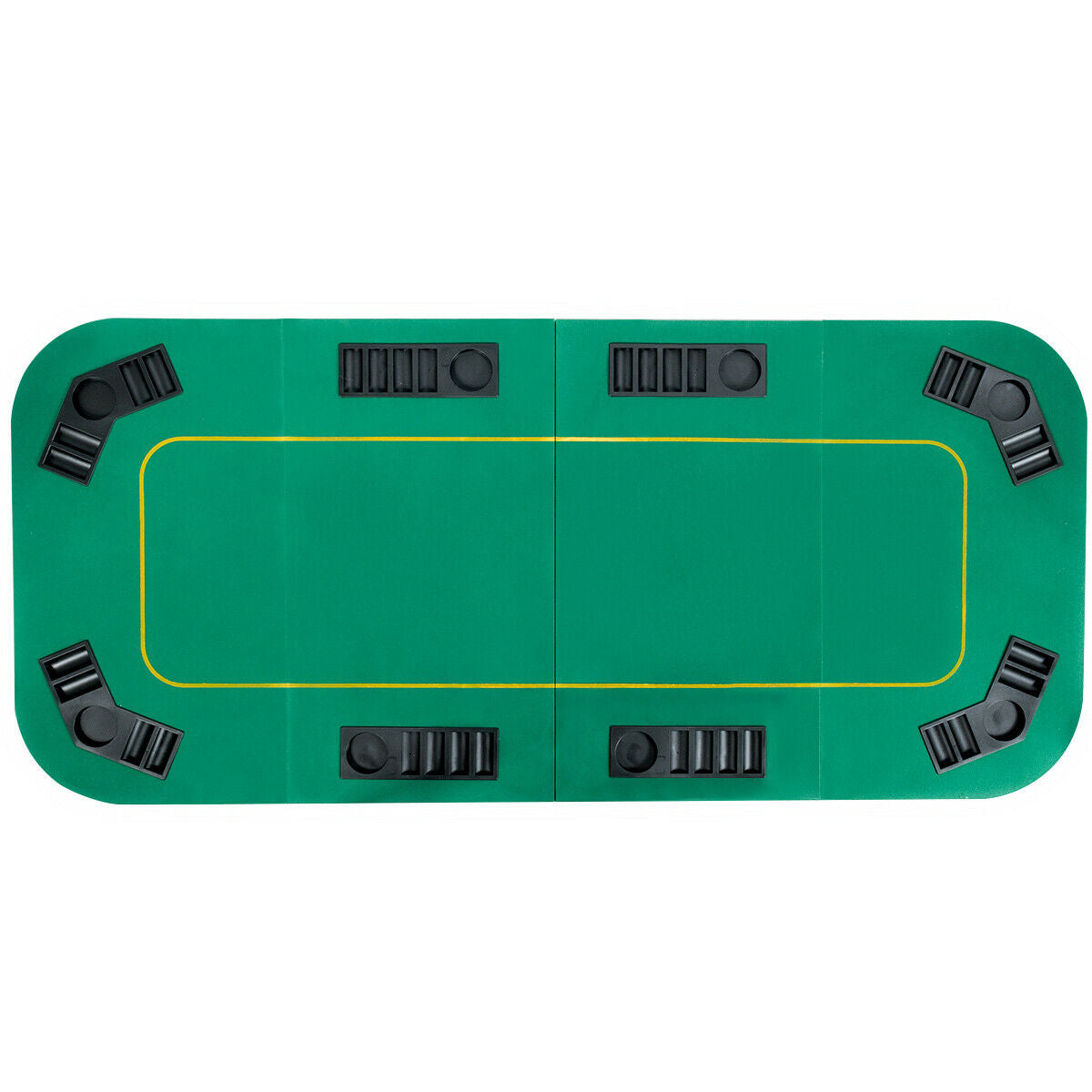 80 Inch x 36 Inch Folding 8 Player Deluxe Texas Poker Table Top with BagÂ