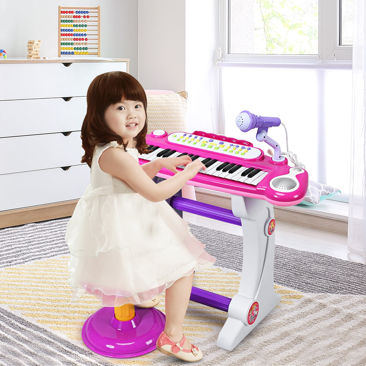 37 Key Electronic Keyboard Kids Toy Piano-PinkÂ