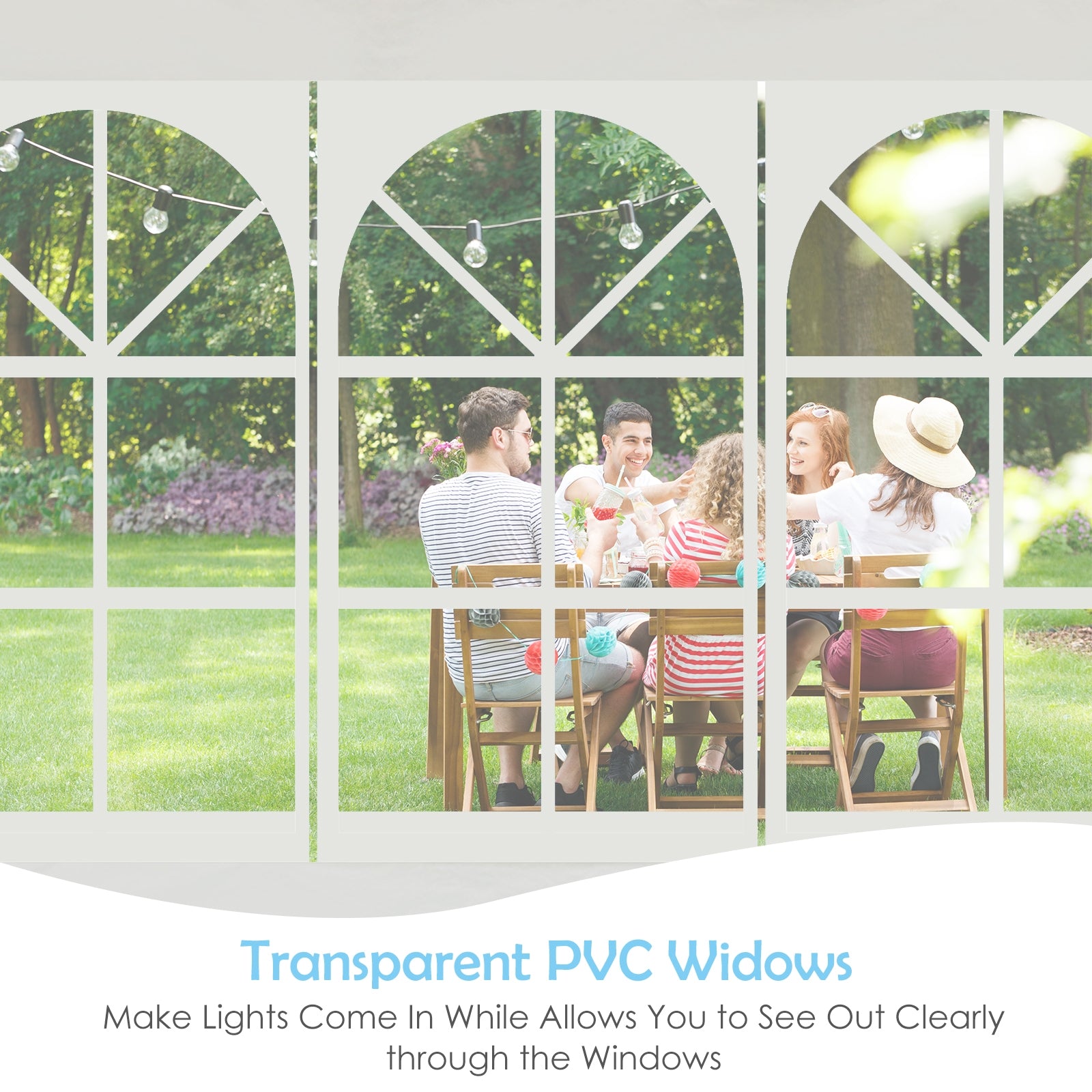 10 x 30 Feet Canopy Tent with 5 Removable Sidewalls for Party WeddingÂ