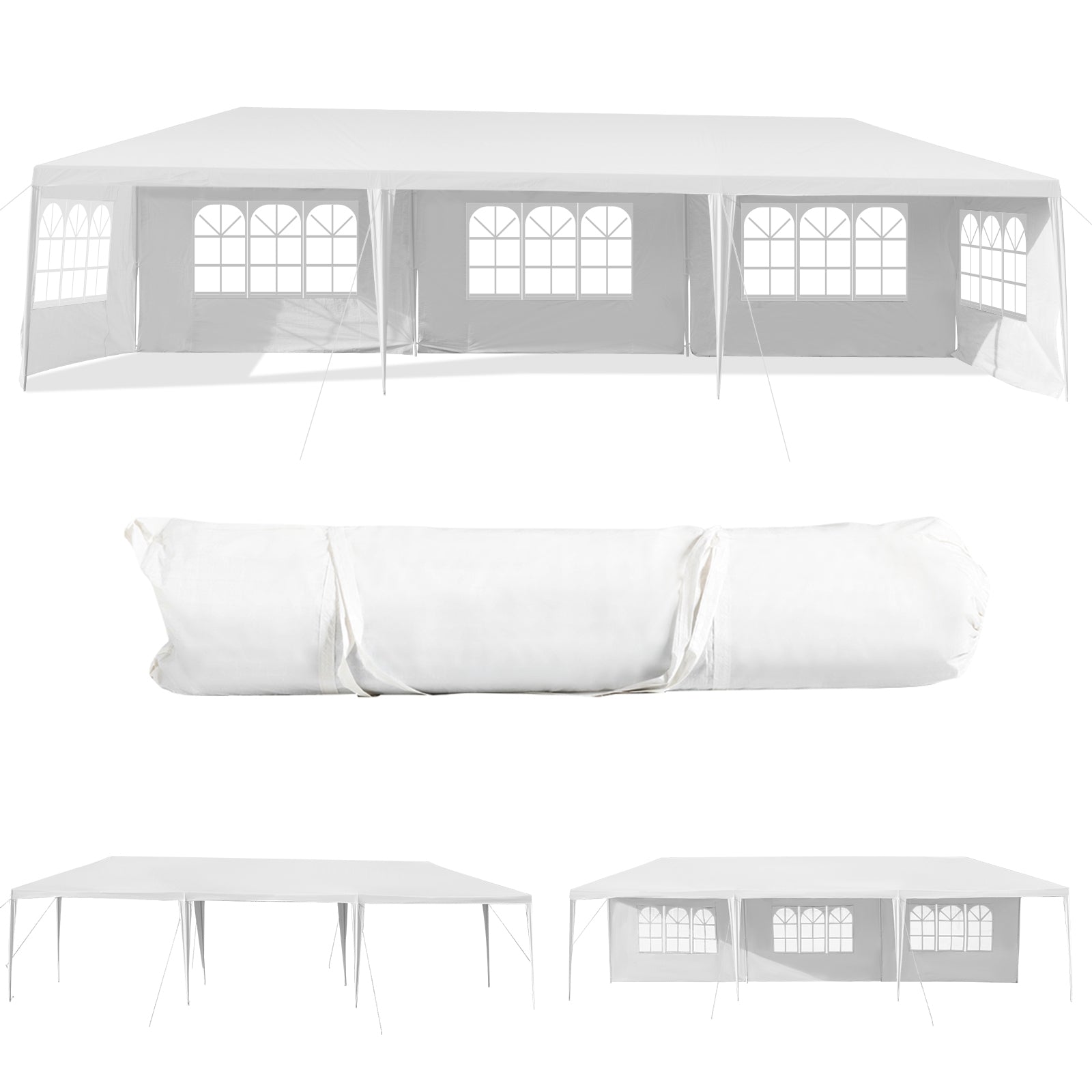 10 x 30 Feet Canopy Tent with 5 Removable Sidewalls for Party WeddingÂ