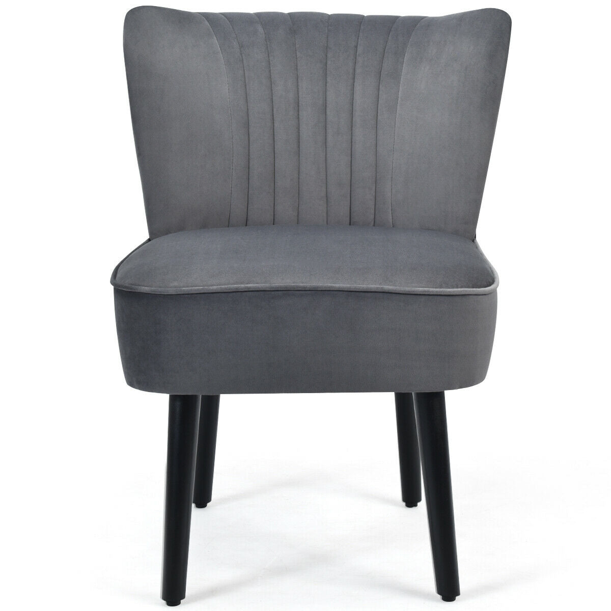 Set of 2 Armless Upholstered Leisure Accent Chair-GrayÂ