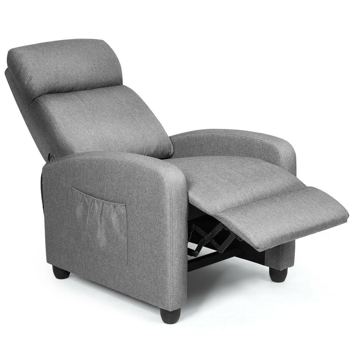 Recliner Sofa Wingback Chair with Massage Function-GrayÂ