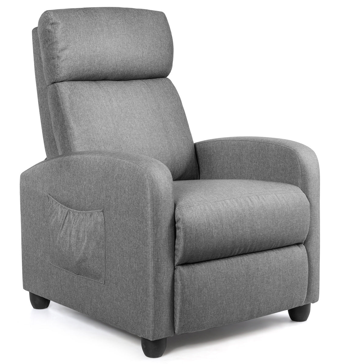 Recliner Sofa Wingback Chair with Massage Function-GrayÂ
