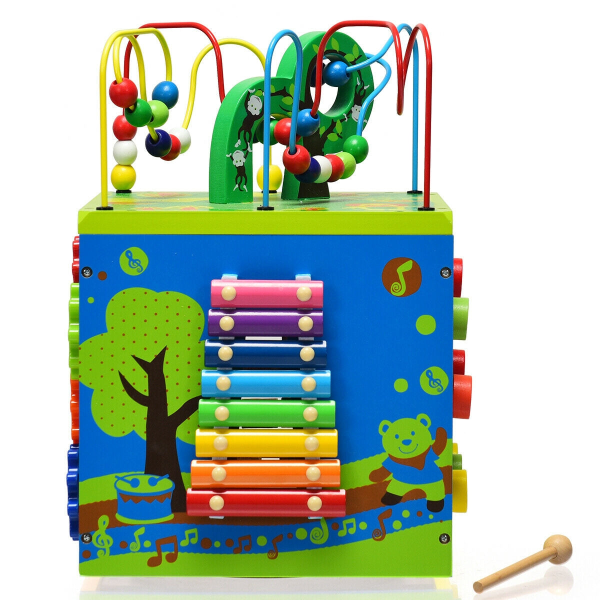 5-in-1 Wooden Activity Cube ToyÂ