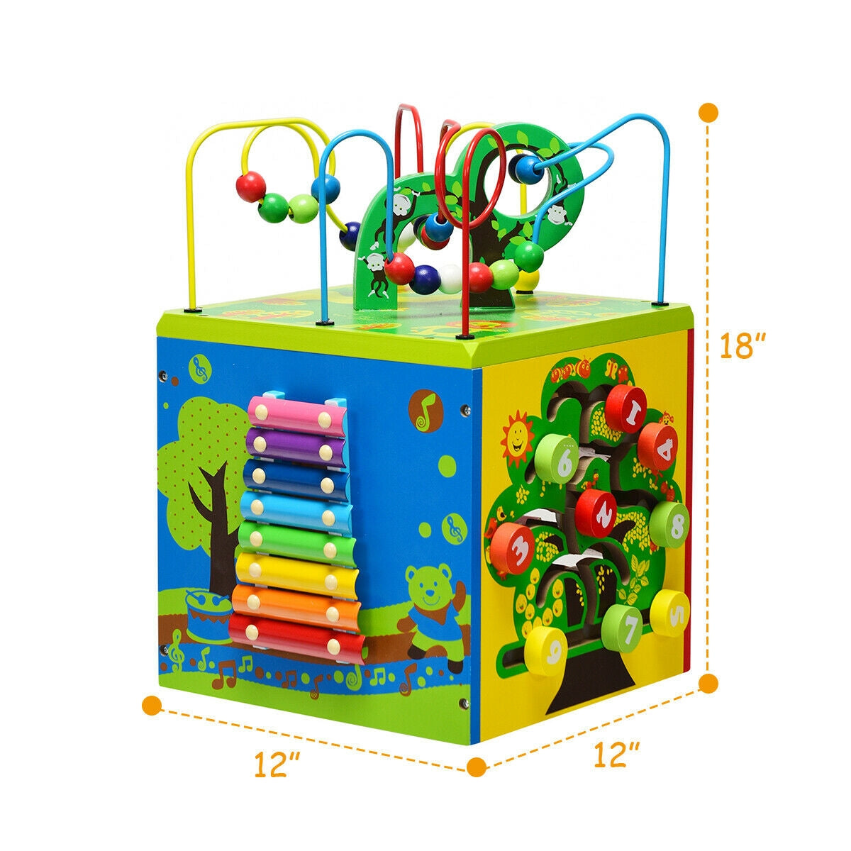 5-in-1 Wooden Activity Cube ToyÂ