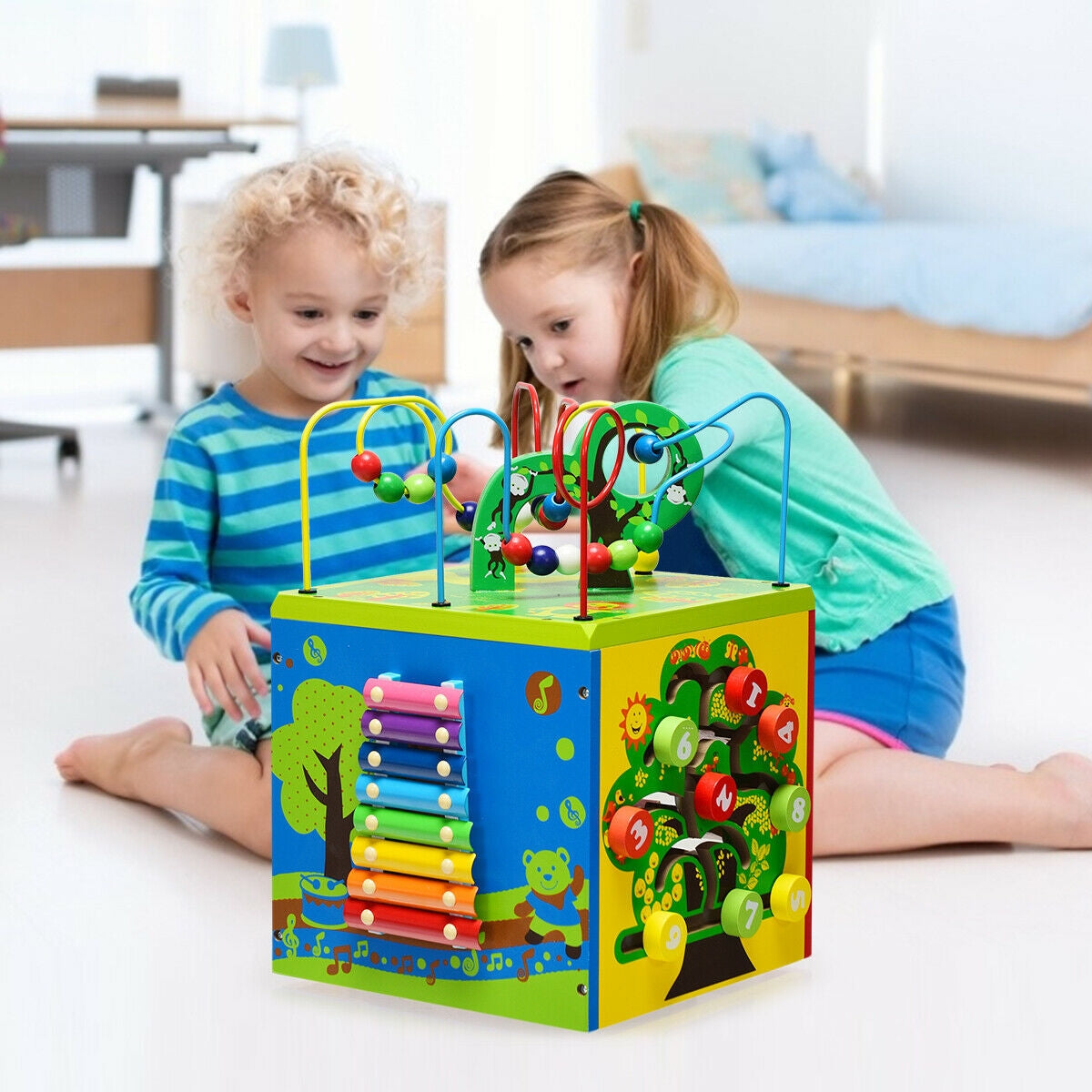5-in-1 Wooden Activity Cube ToyÂ