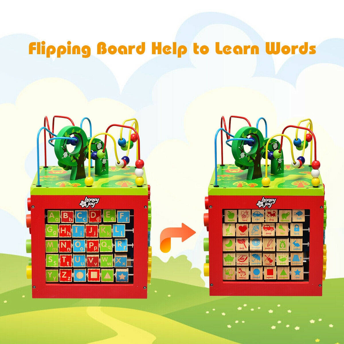 5-in-1 Wooden Activity Cube ToyÂ