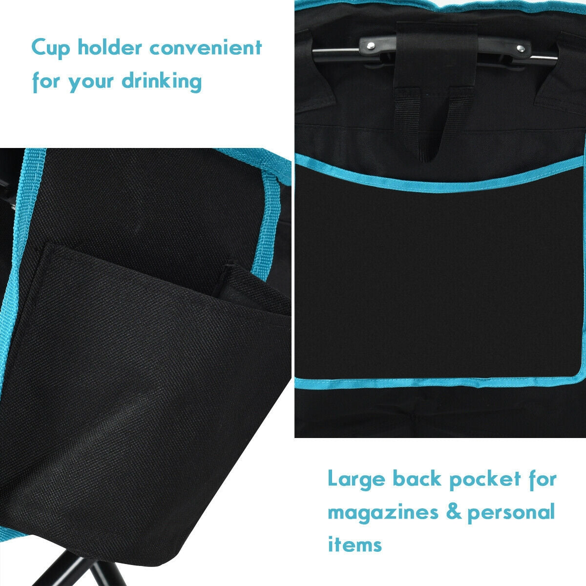 Moon Saucer Steel Camping Chair Folding Padded SeatÂ