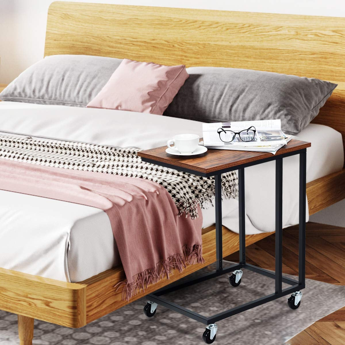 Laptop Holder Sofa Multiple Side End MobileTable-BrownÂ