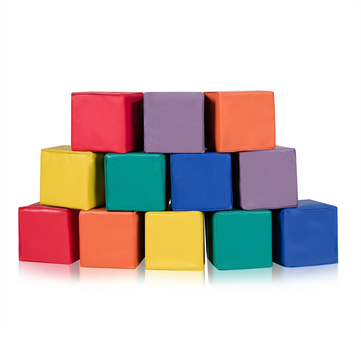 12 Pieces 5.5 Inch Soft Colorful Foam Building BlocksÂ