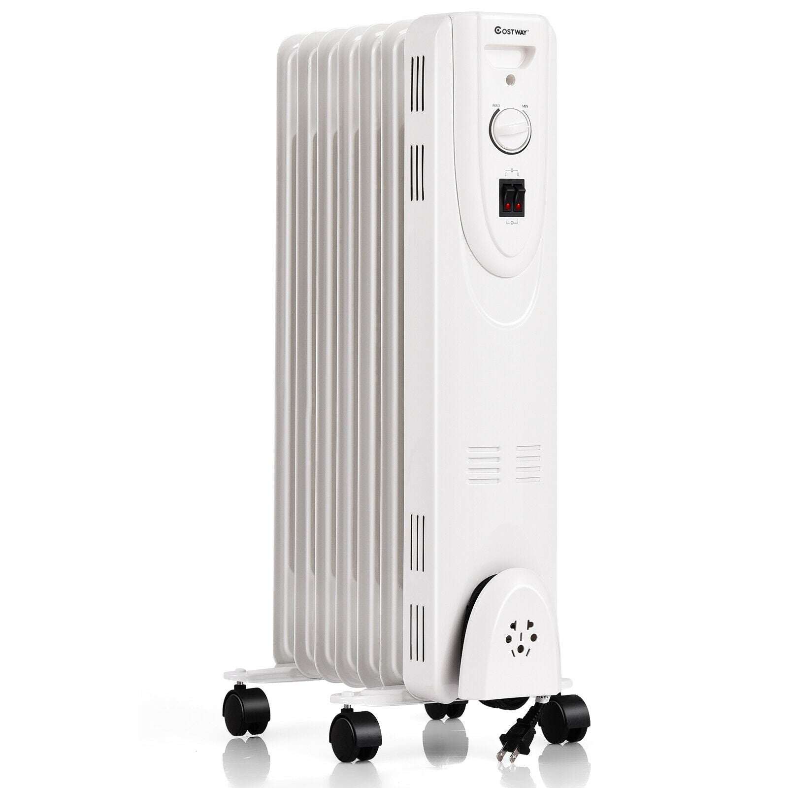 1500W Oil Filled Radiator Heater with Dual Safe ProtectionsÂ