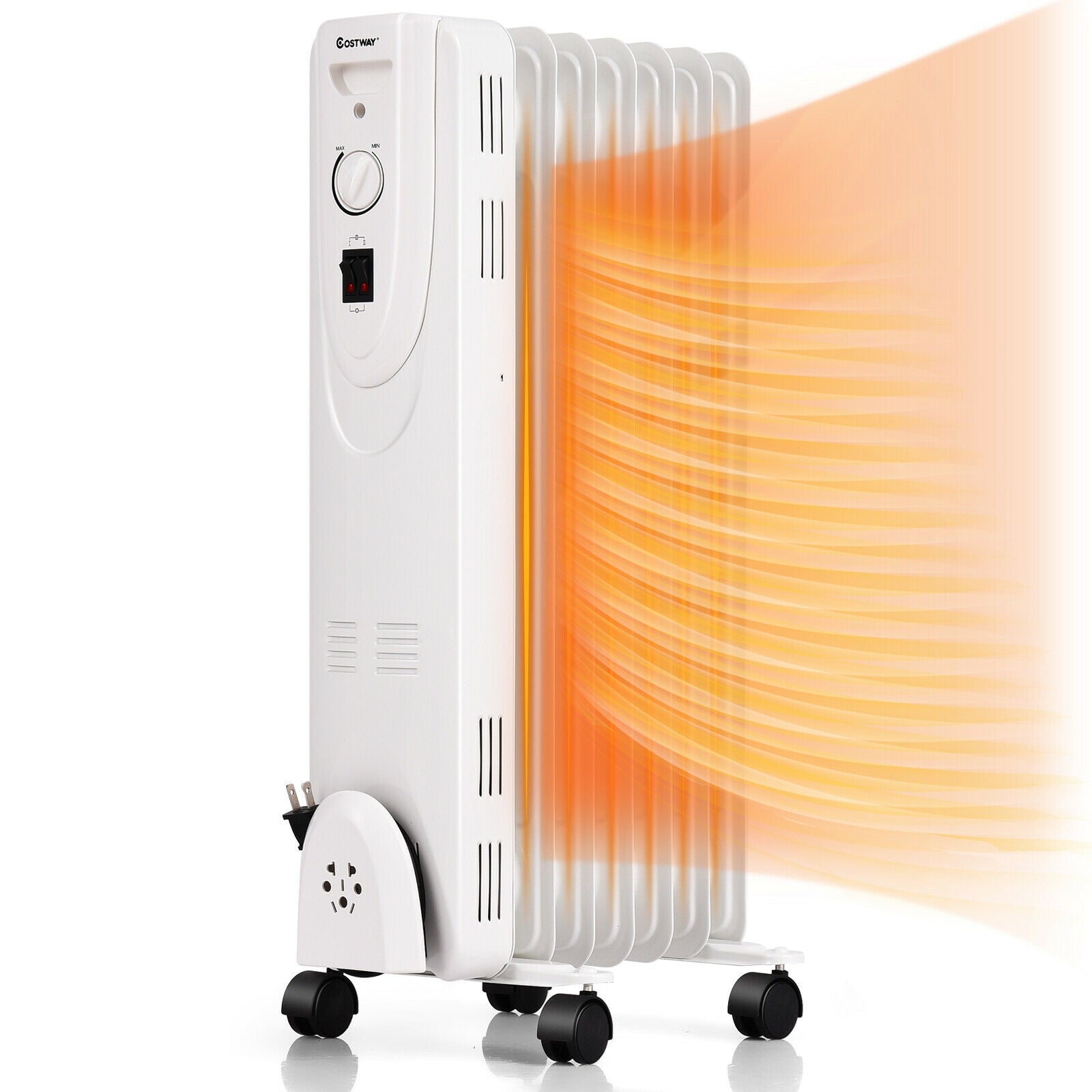 1500W Oil Filled Radiator Heater with Dual Safe ProtectionsÂ
