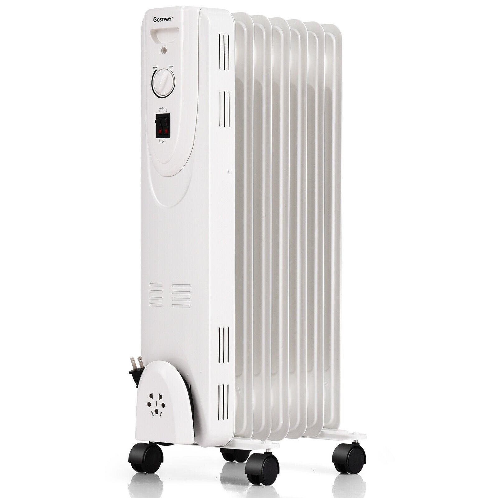 1500W Oil Filled Radiator Heater with Dual Safe ProtectionsÂ