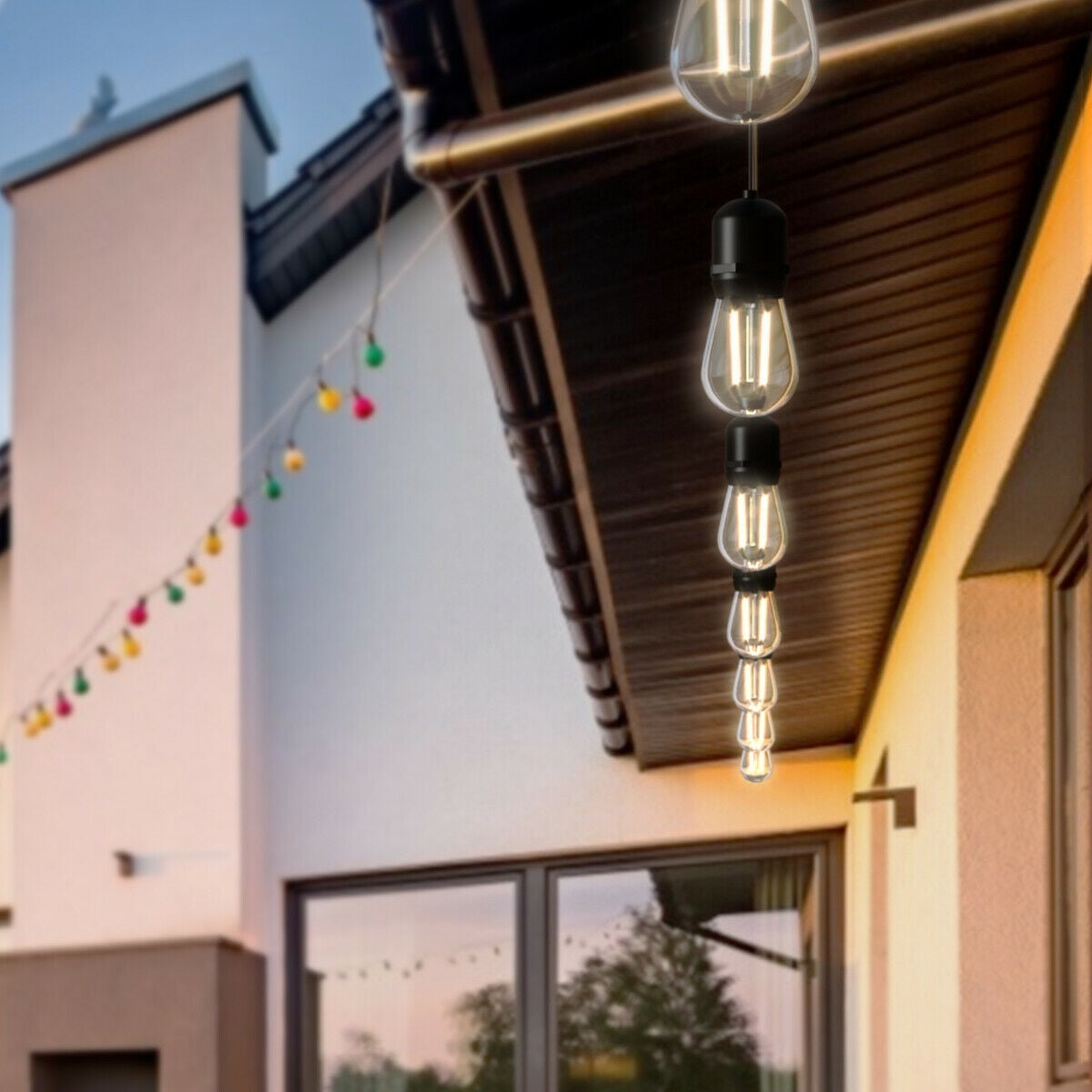 19.5 Feet LED Outdoor Waterproof Globe String Lights BulbsÂ