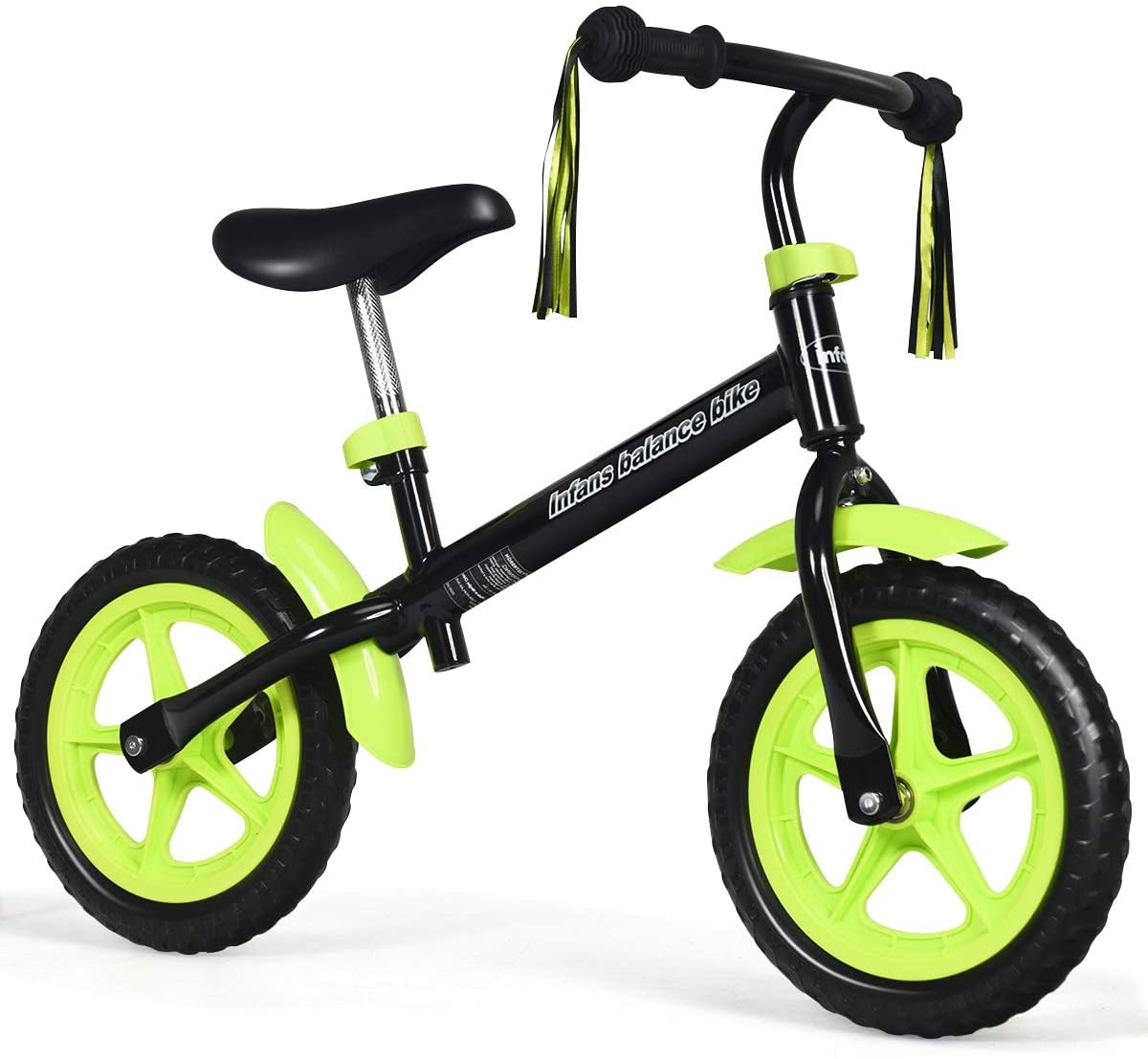 Adjustable Lightweight Kids Balance Bike-GreenÂ