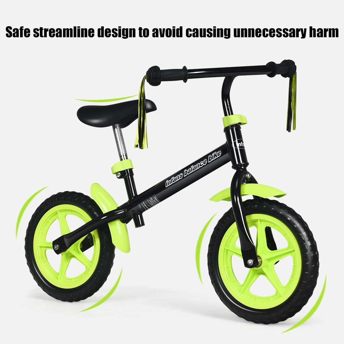 Adjustable Lightweight Kids Balance Bike-GreenÂ