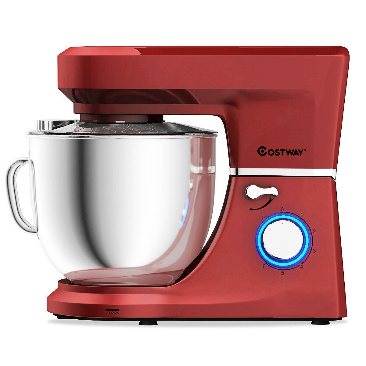 7.5 Qt Tilt-Head Stand Mixer with Dough Hook-RedÂ
