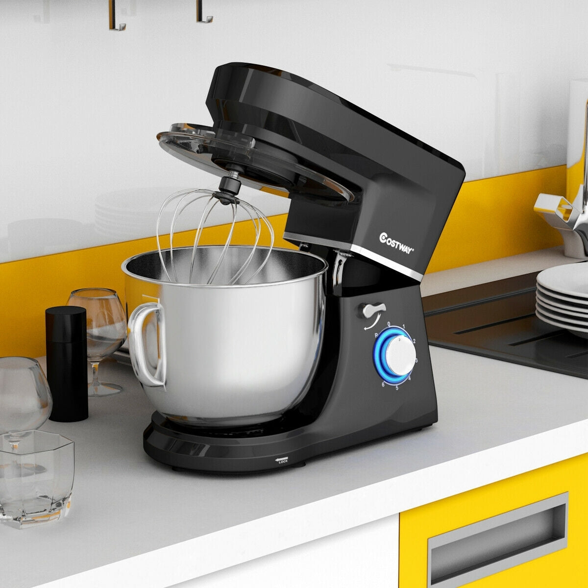 7.5 Qt Tilt-Head Stand Mixer with Dough Hook-BlackÂ