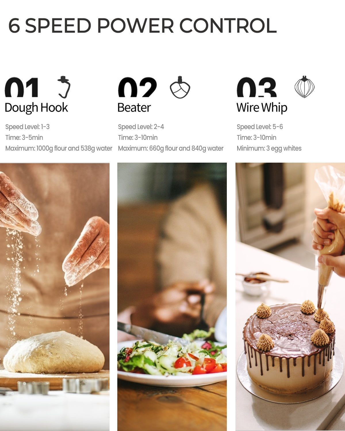 7.5 Qt Tilt-Head Stand Mixer with Dough Hook-BlackÂ