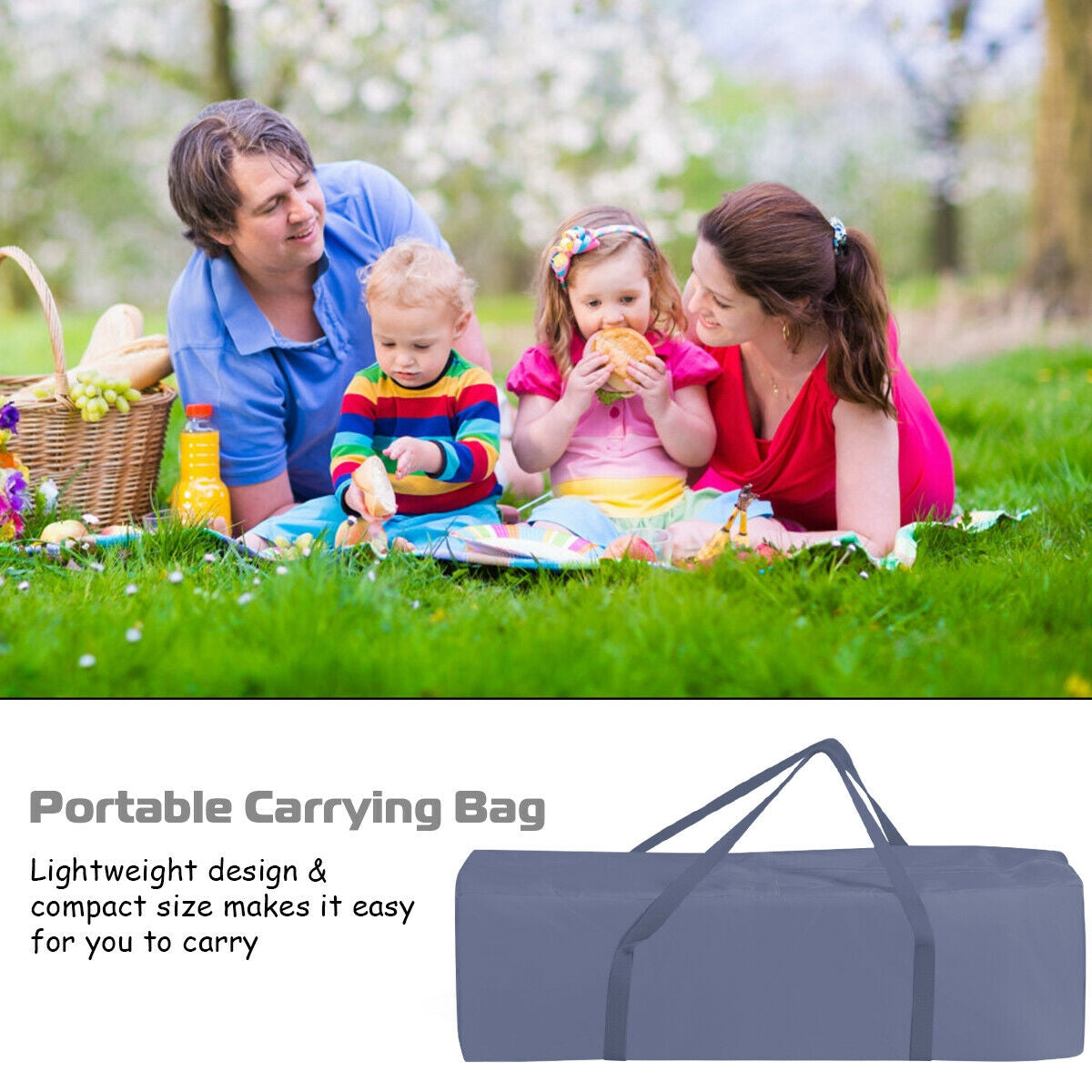 Foldable Safety  Baby Playard for Toddler Infant with Changing Station-GrayÂ