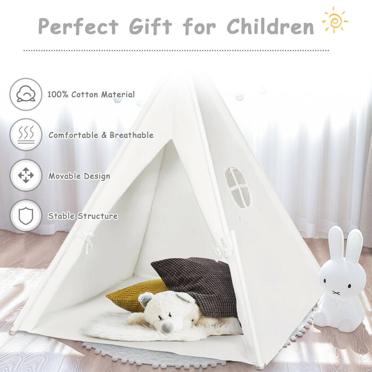5.5 ft Portable Cotton Kids' Play TentÂ