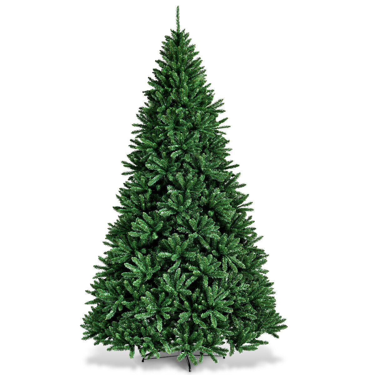 9 Feet Hinged Premium Artificial PVC Christmas Tree with Solid Metal StandÂ
