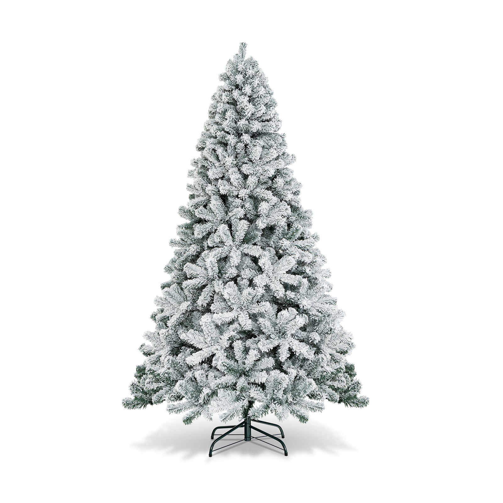 7.5 Feet Snow Flocked Hinged Artificial Christmas Tree without LightsÂ