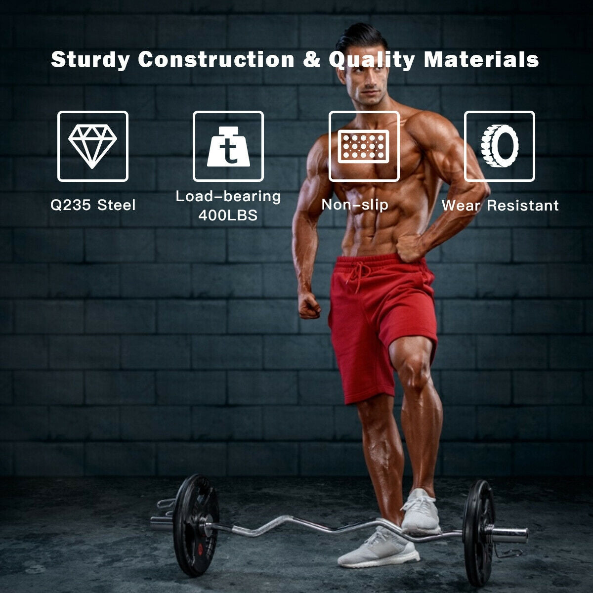 47 Inch Chrome Steel Home Gym Fitness Equipment BarÂ