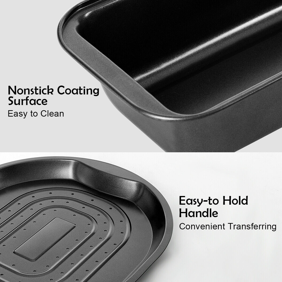 10 Pieces Nonstick Bakeware Set Baking Roasting Cake PansÂ