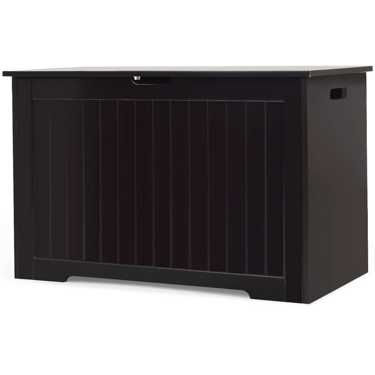 Toy Box Wooden Toy Organizer with Flip-Top Lid-BrownÂ