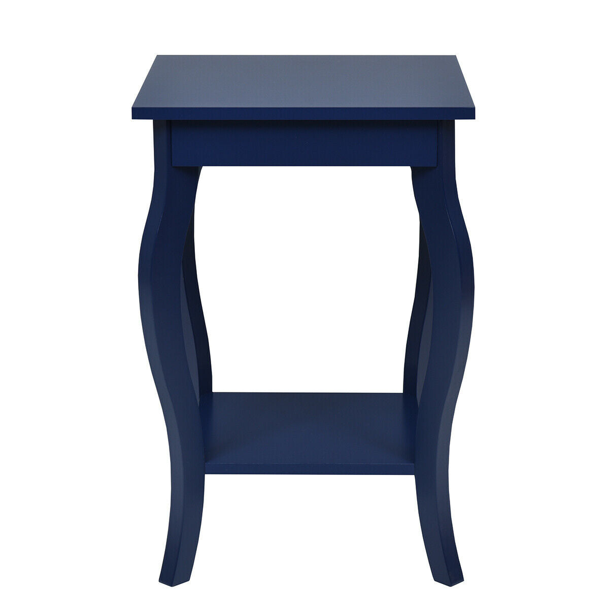 Set of 2 Accent Side Tables with Shelf-BlueÂ