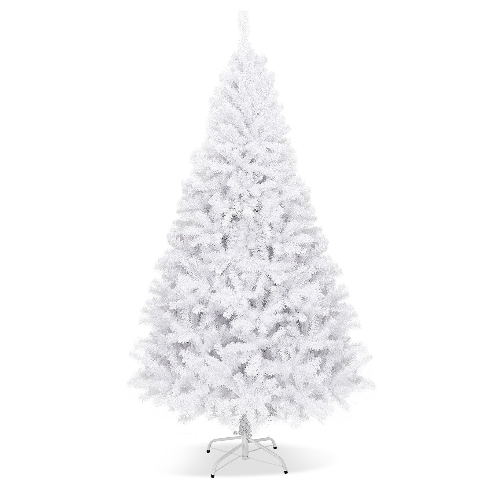 6 Feet / 7.5 Feet / 9 Feet Hinged Artificial Christmas Tree with Metal Stand-7.5 FeetÂ