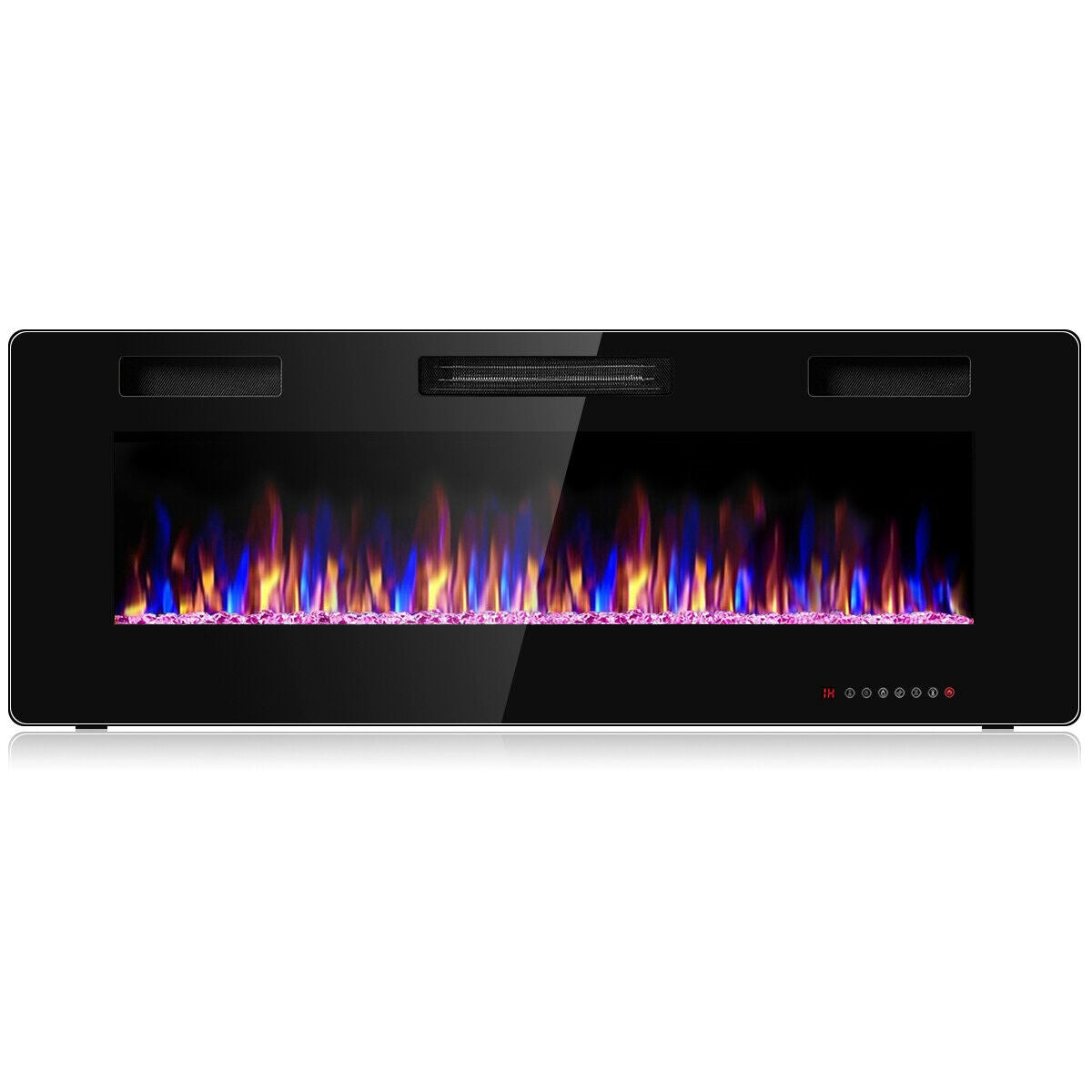 50 Inch Recessed Ultra Thin Electric Fireplace with TimerÂ
