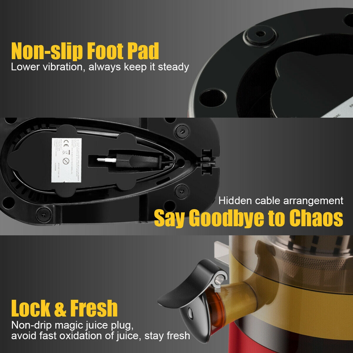 Slow Fruit Vegetable Masticating Juicer Cold Press ExtractorÂ