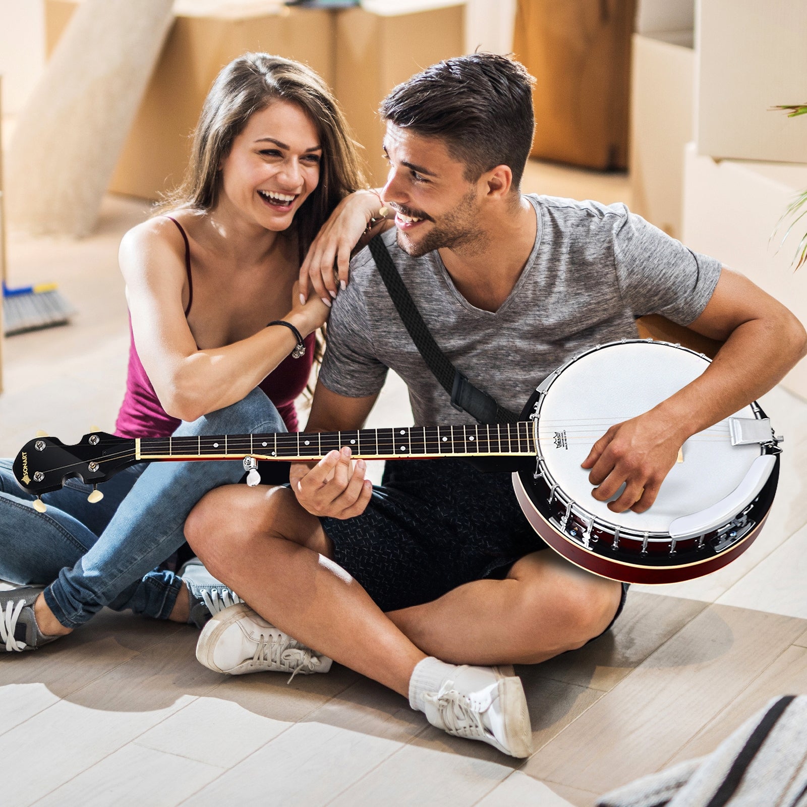 5-String Geared Tunable Banjo with caseÂ