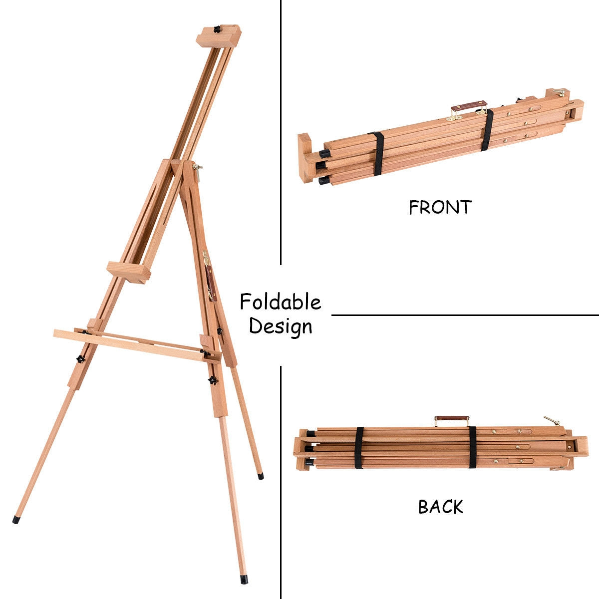 Foldable Wood Tripod Sketching EaselÂ